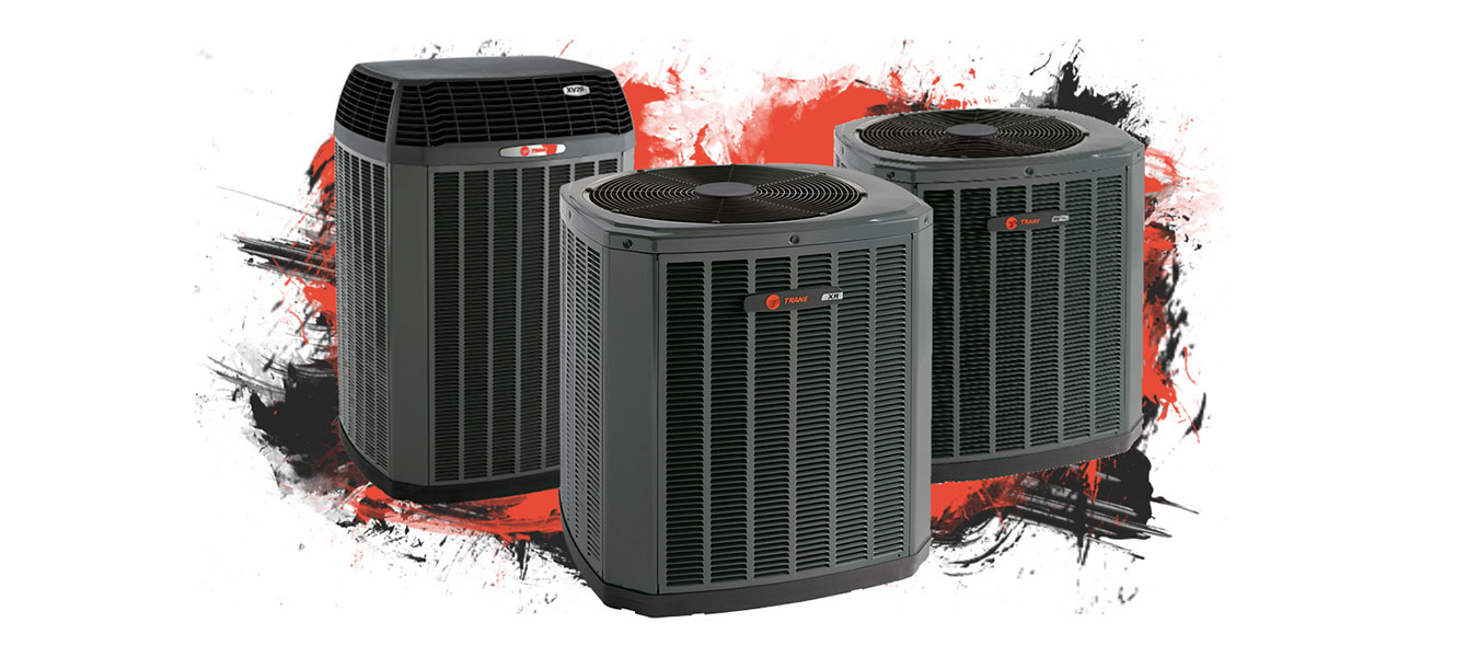 group of trane heat pumps