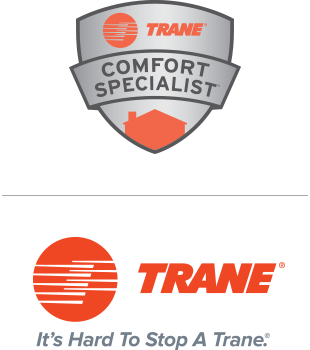 trane logo and comfor specialist badge